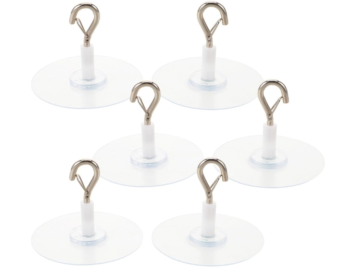 Ganchos Autoadesivos Genéricos Para Teto, Sem Necessidade De Furar, Para Mosquiteiros E Telas De Cúpula, 6 Peças, Aço