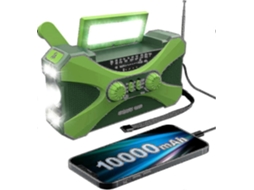 Rádio de Emergência 10000mAh, manivela, solar, NOAA, lanterna, GOKOCO