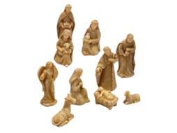 Conjunto de Presépio Natalício com Jesus, Resina, 10 Peças Ornamento Religioso de Alta Qualidade LAXISCREED