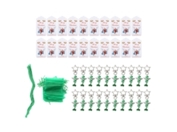 20pcs Porta chaves Anjo Estrela Decoração Natal Presente Pingente Chás de Bebê Verde