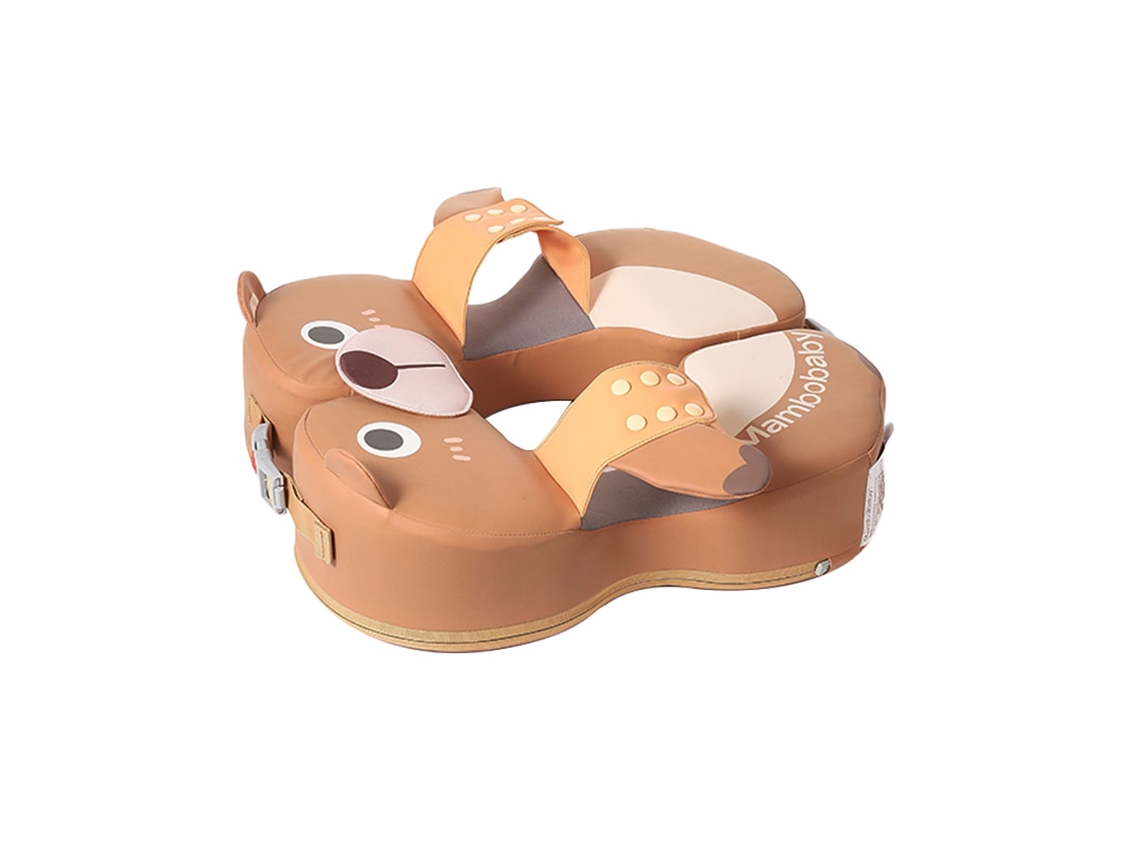 Flutuador De Natação Para Bebê Sem Inflar Treino Seguro 3-72 Meses Urso Marrom/sapo Verde