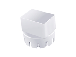 Laxiscreed Adaptador De Conduto De Águas Pluviais 3x4 Polegadas, Branco, Compatível E De Alta Durabilidade