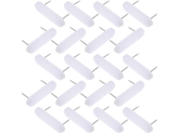 Wooneky Conjunto De 50-pregadores Duplos Para Saias Cama E Capas Sofá, Brancos, Estrutura Com Pino Duplo, Material Pp