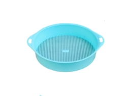 Primerox peneira de Solo 3mm Pp com Buracos Tetragonais Portátil para Jardim Azul