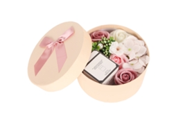 Vela Aromática com Rosas Artificiais para Aniversário e Festas