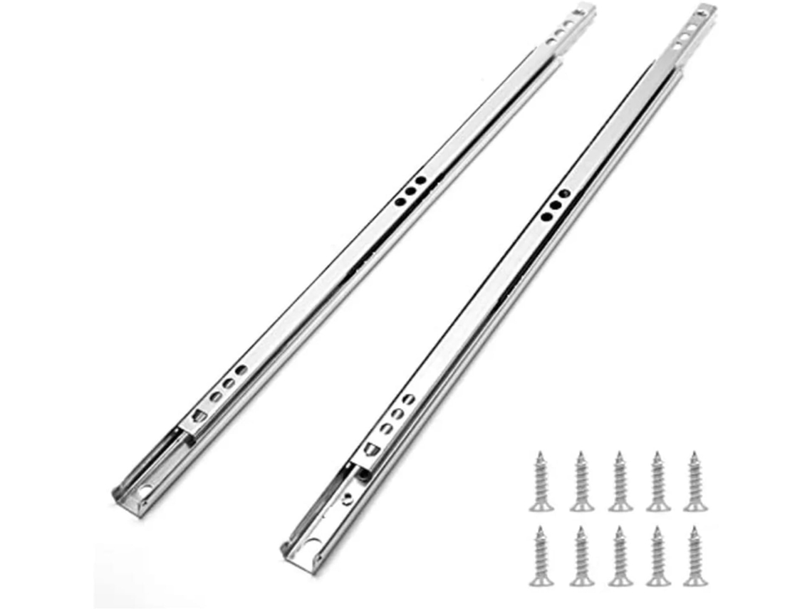 Conjunto De 4 Corrediças Gaveta Com Rolamento Deslizamento Suave, Bidirecionais, Com Trilho De 17mm Largura Para