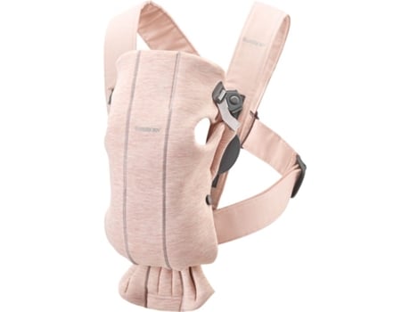 Porta Bebé BABYBJÖRN Mini 3D Jersey Rosa Claro