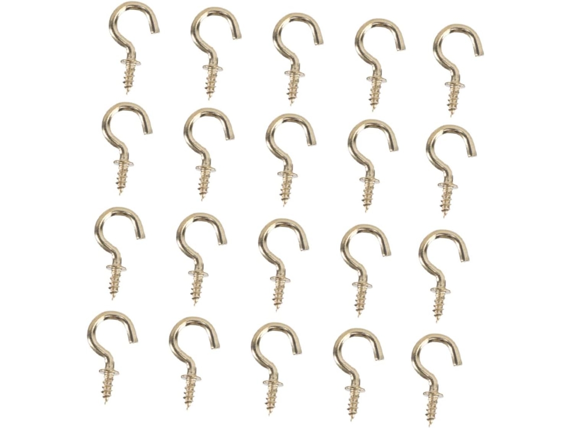 Eringogo 50 Ganchos De Parafuso Resistentes Para Teto, Ferro Dourado