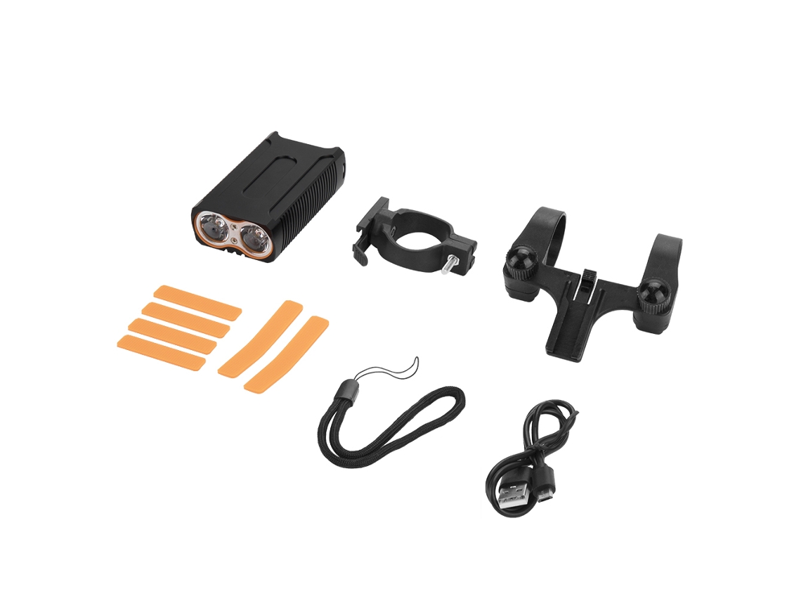 Lanterna de Bicicleta LED recarregável USB de 2000 Lúmens BRILVIBERA