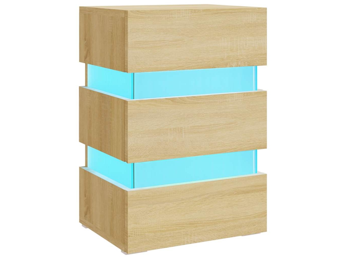 Bedside Cabinet, Bedside Cabinets Vidaxl Marrom Madeira Processada (n/a)