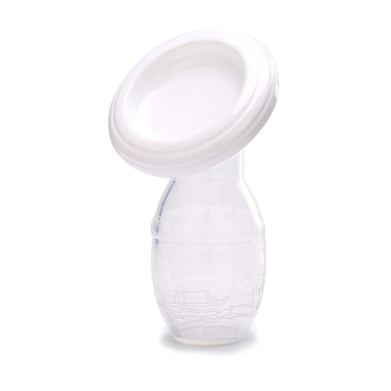 Bomba Tira leite Manual para Bebês, Coletor de Leite Materno em Silicone, Calibrador Automático MDUG (branco)