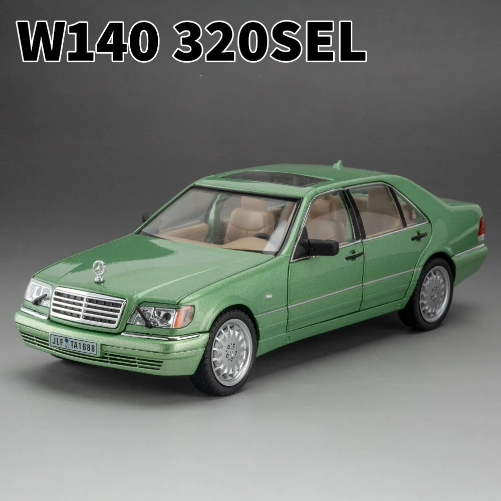 (w140 Verde) Escala 1:24 - Miniatura De Carro Em Metal Fundido