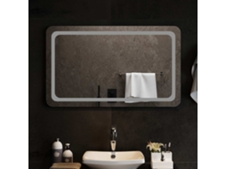 Vidaxl Espelho De Banheiro Led Com Espelho Transparente 100 X 60 Cm
