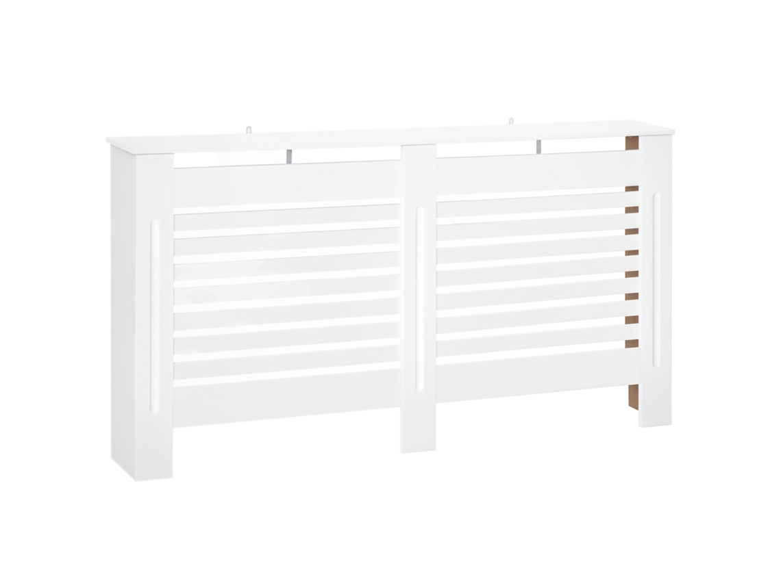 Radiador de Lâminas com Prateleira,madeira,172x19x81 Cm,branco BTFORUS