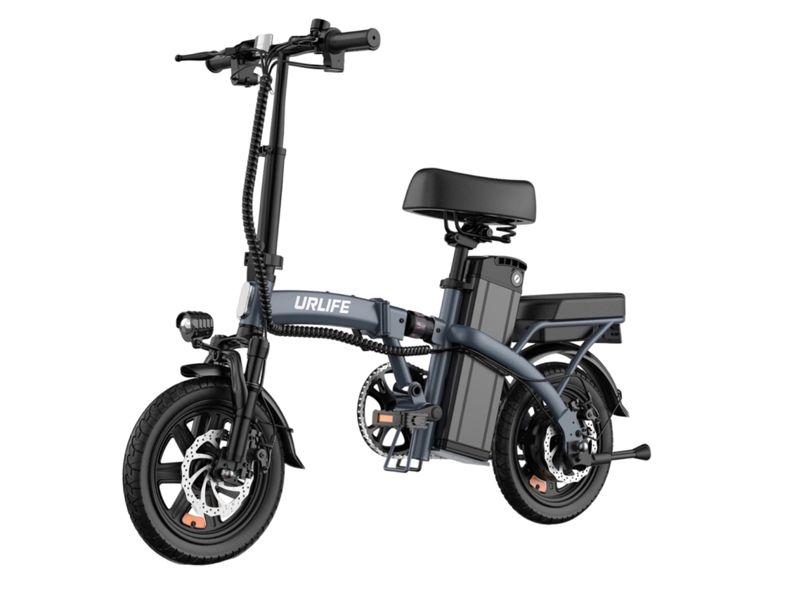 Bike Urlife F1l Motor 250w Bateria 48v 7.5ah Pneus De 14 Polegadas Disco Cinza