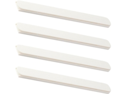 Conjunto De 4 Corrediças Para Fundo Gaveta Tv E Armários Parede, Material Hips Branco, Resistentes À Ferrugem