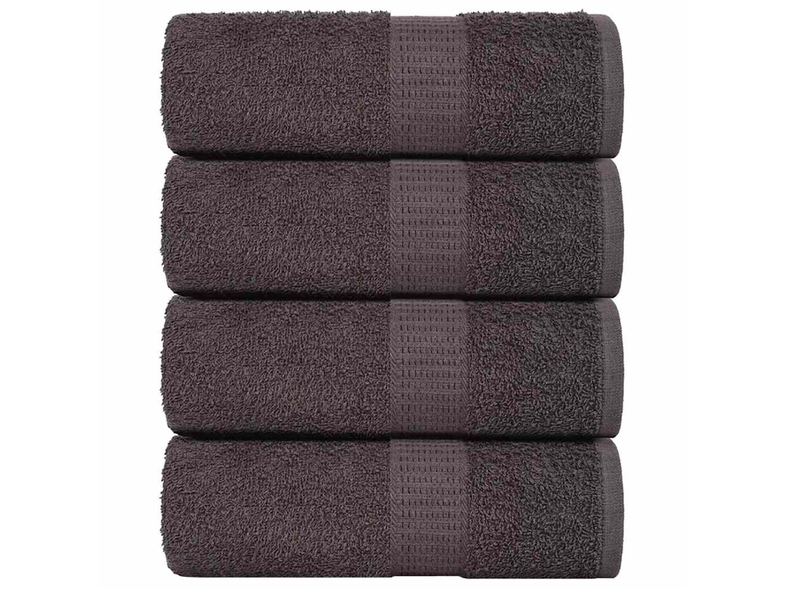 Vidaxl Toalhas De Bidé Frogn 4 Pcs 30x50 Cm 360 G/m² Antracite