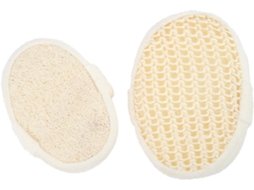 Eringogo Conjunto De 2-esponjas Banho Esfoliantes Naturais Em Bucha Para Esfoliação Corporal, Limpeza Suave E Massagem