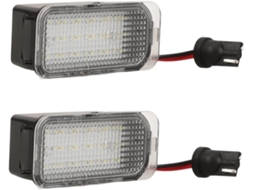 Conjunto de 2 luzes LED para placa de carro - Substituição da iluminação original.