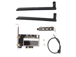 Placa De Rede Sem Fio Dual Band Pci-e Desktop Intel Ax200 Wr-9200 Com 2 Antenas De 6dbi
