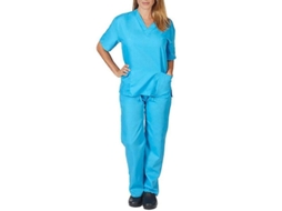2026-conjunto De Uniforme Médico Unisex Para Médico Enfermeiro Dentista Calça E Camisa Hospitalar M Azul Celeste