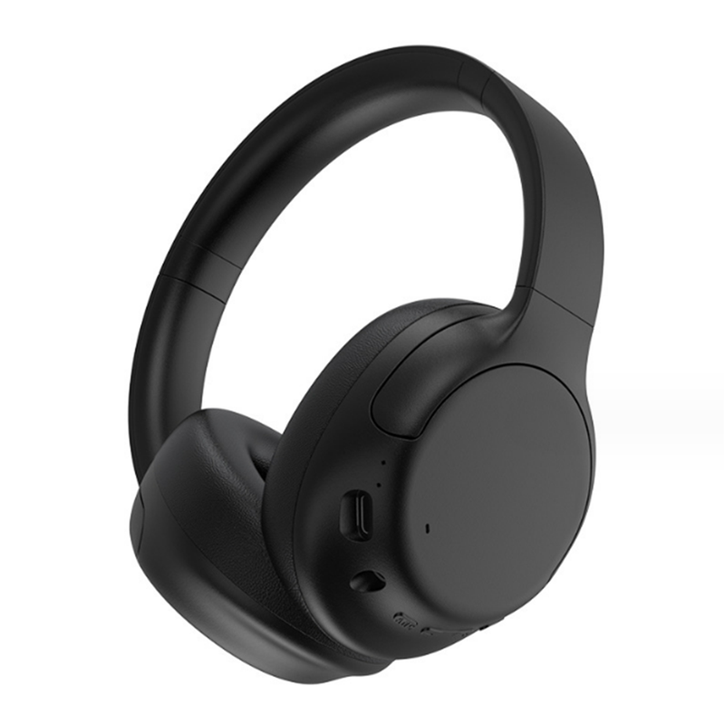 Fones Híbridos com Cancelamento Ruído Ativo JIAPEI, Bluetooth Sem Fio, Microfone, Graves, Almofadas Macias, Carregamento Rápido, Preto
