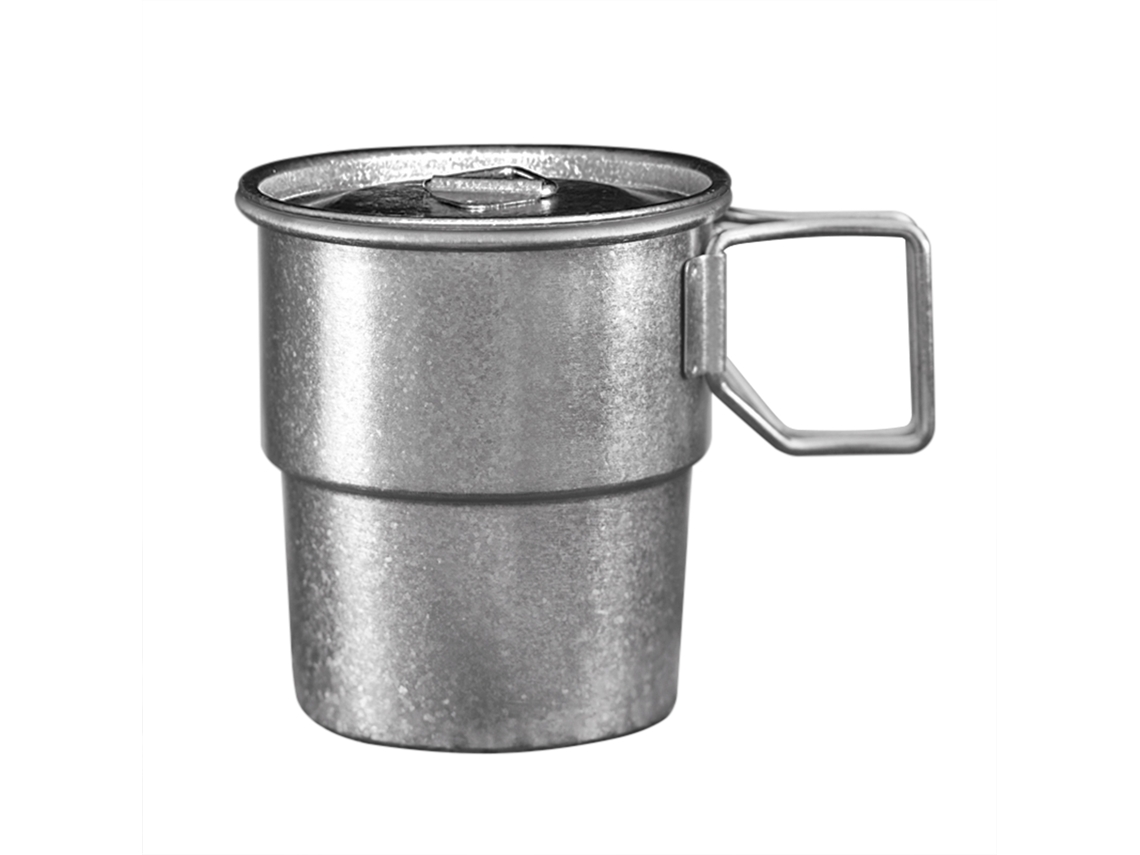 Copo de Camping de Titânio 300ml com Alça Plegável