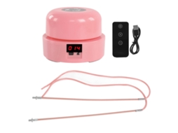 Máquina de pular corda ATS Smart Hands-Free com velocidade ajustável, visor LCD e controle remoto - Rosa