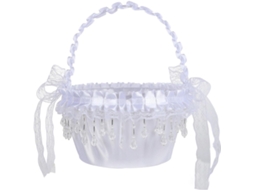 Cesta Floral em Renda Branca, SFUSHOS