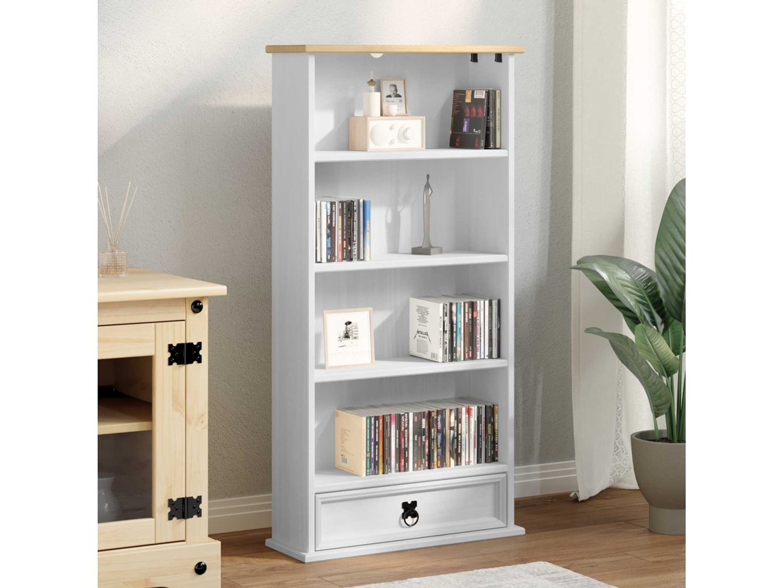 Vidaxl Aparador De Cd Branco 52 X 17.5 X 103 Cm