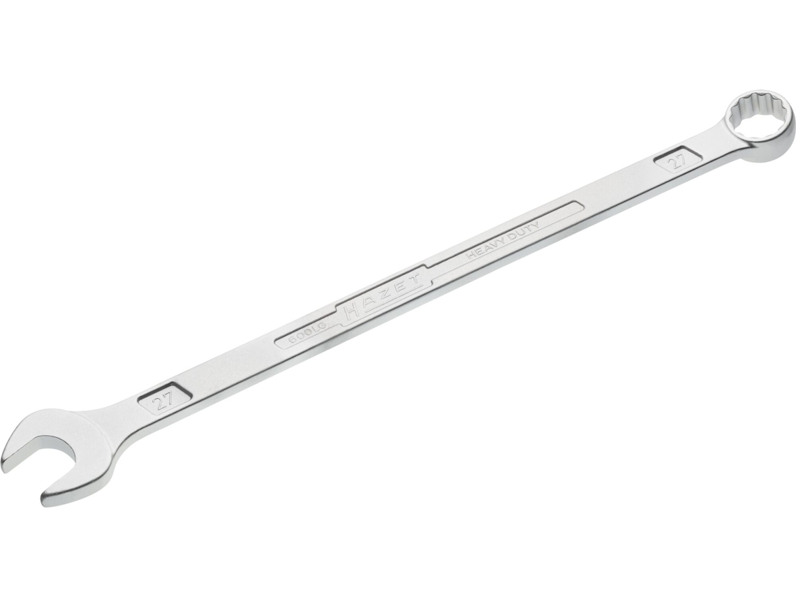 600LG-27 Chave combinada extra longa design fino: perfil de acionamento hexagonal duplo externo 27 mm HAZET