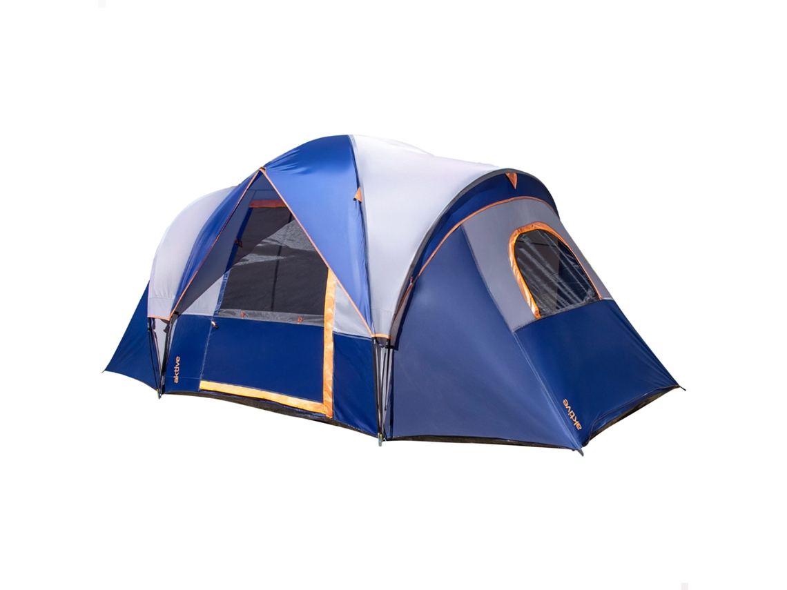 Aktive Tenda Cinza E Azul Para 6 Pessoas, 455x220x190 Cm