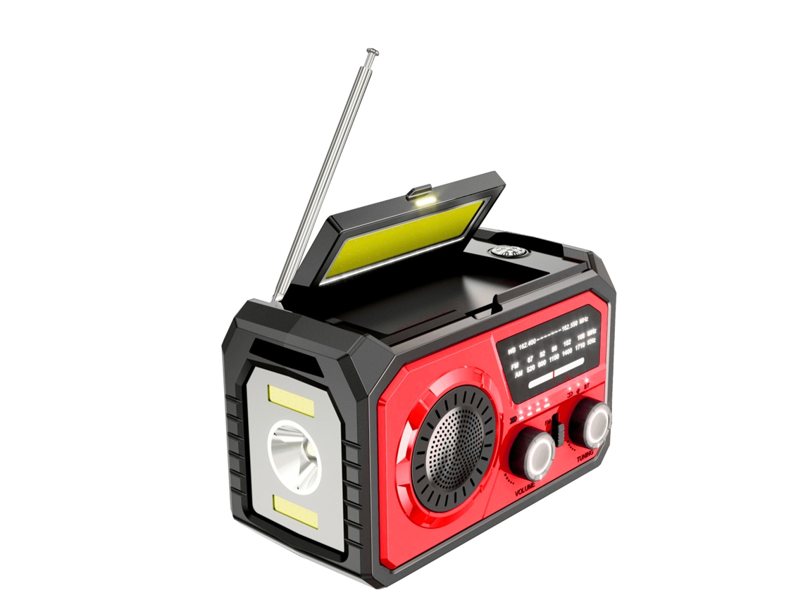 Rádio Emergência Manivela 16000mah Noaa Solar
