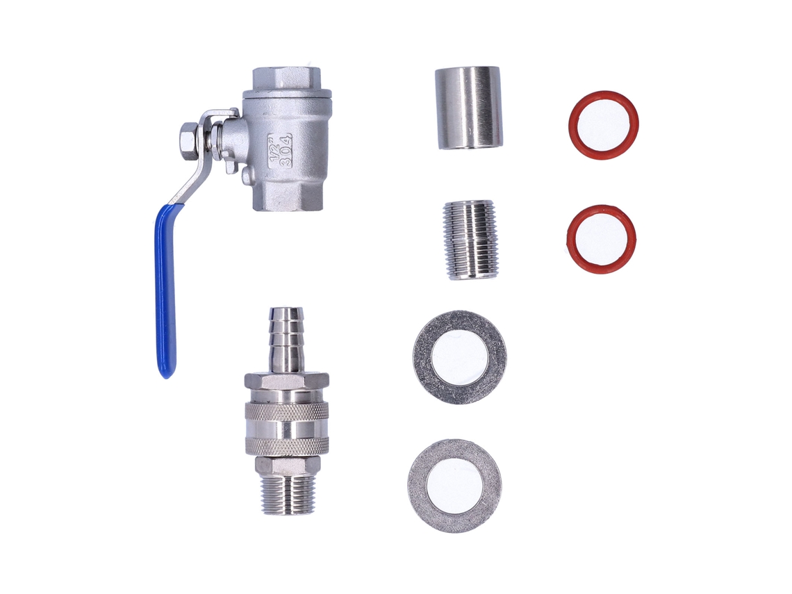 Kit de Válvula de Bola 1/2 Polegada BSP para Caldeira | S/MARCA