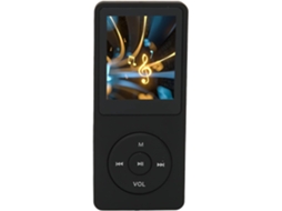 Reprodutor de MP3/MP4, 30 horas de reprodução, tela de 1,8 polegadas, 8 GB de memória, expansível até 64 GB, reprodução multifuncional (preto)