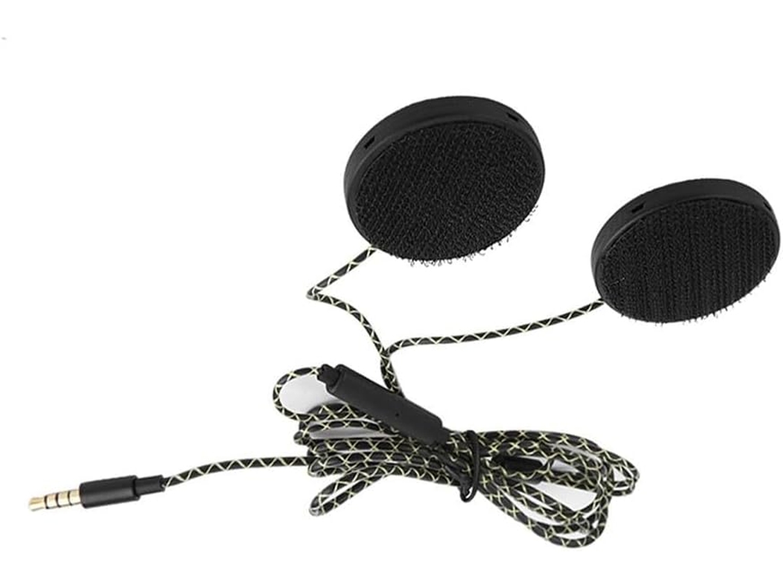Para Capacete De Moto, Casco Em Abs, Design Auto-aderente, Cabo De 1,2 M, Música E Apelos, Prêmio Jack 3,5 Mm