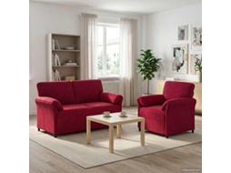 Vidaxl Conjunto De Sofás 2 Unid. Vinho Vermelho Veludo