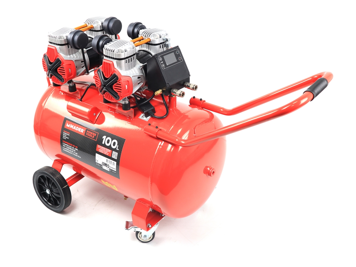 Compressor de Ar POWER TOOLS Mader® 4 Cabeças - 2 Motores Lcd - Monobloco (100l - 4hp)