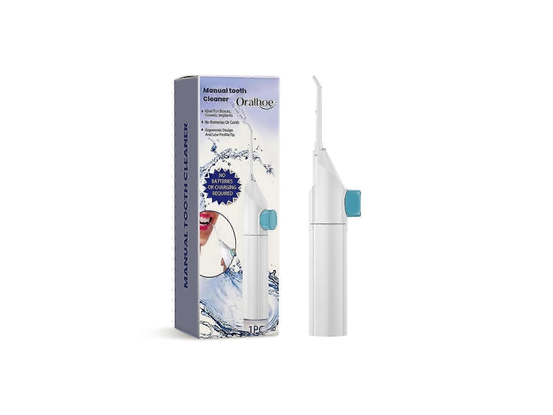 Limpador Dental Manual Portátil Para Remoção De Tártaro E Mau Hálito. Ferramenta De Higiene Bucal Eficaz E Suave Com Jato De Água Potente, Ideal