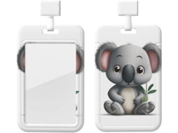 Suporte para Crachá com Cordão, Suporte de Plástico Impermeável, Carretel Retrátil para Crachá com Design Coala, Protetor