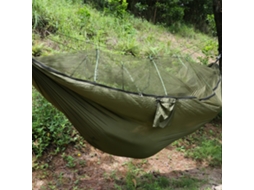 Redinha de Camping com Mosquito Net Cor Verde Militar