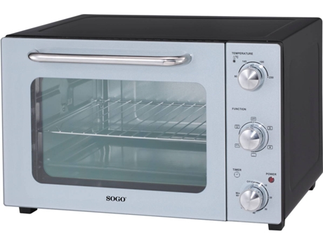 Mini-forno SOGO  HOR-SS-10540 1500W (Capacidade: 35 L - 1500 W) — Função de convecção
Função de Rotisserie
Iluminação interna
4 elementos de aquecimento em aço inox