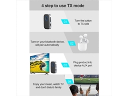 Receptor E Transmissor Bluetooth 2 Em 1 Portátil Sem Fio