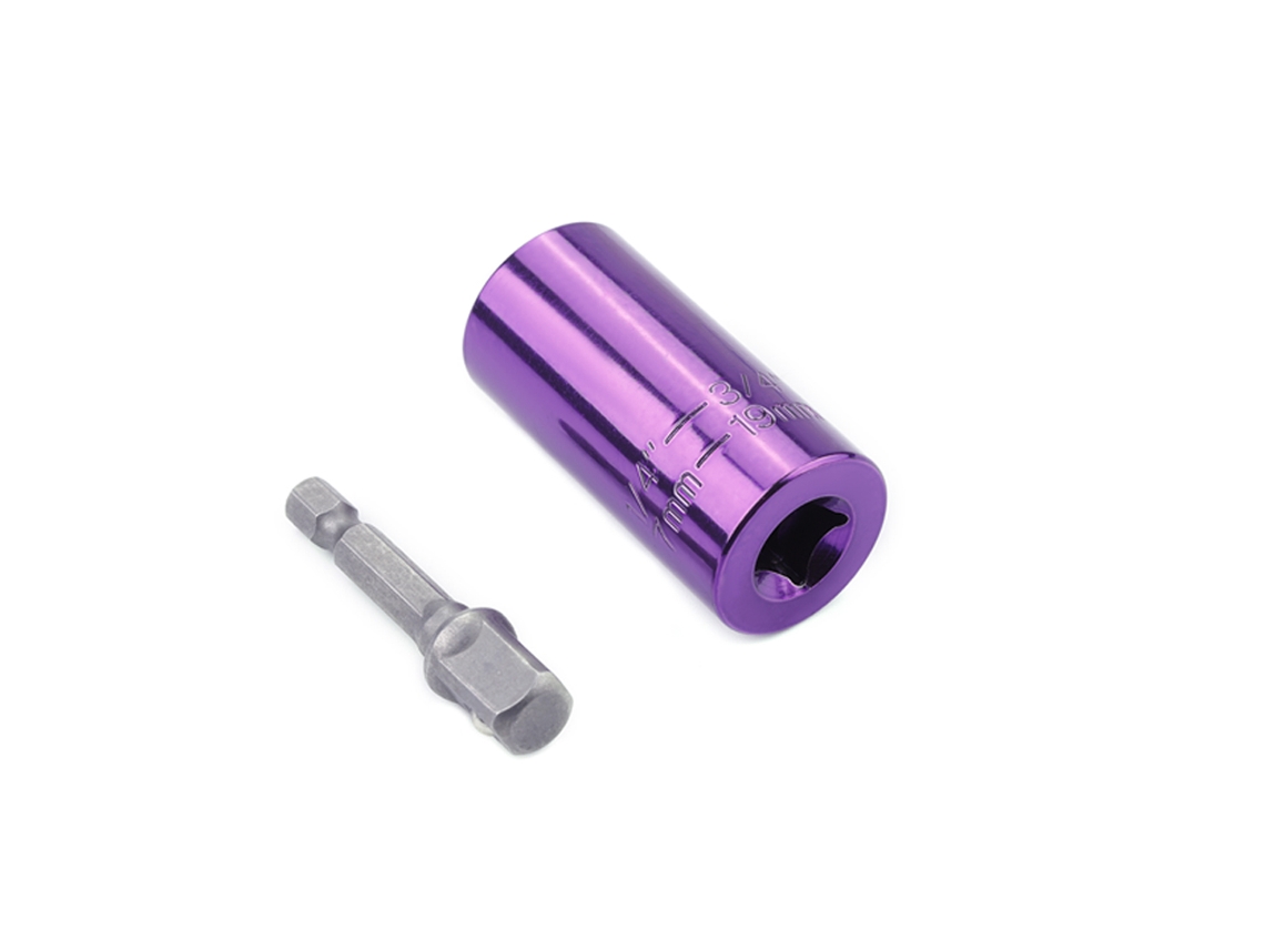 Adaptador de Broca Universal Ratchet 7 19mm (roxo)