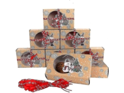 Caixa De Biscoitos De Natal, Caixa De Presente De Natal, Caixa De Biscoitos De Natal Com Janela, Caixa De Doces De Natal, Ch Olysi Shop