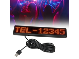 Painel De Led Matrix 12x72 Pontos Com Controle Por Aplicativo Bluetooth, Letreiro De Led Programável E Rolante Para Lojas, Carros, Bares E Hotéis