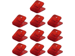 Conjunto De 10 Prendedores Quadrados Acrílico, 30x32mm, Coloridos, Ideais Para Fotos, Recibos, Sacolas De Alimentos E