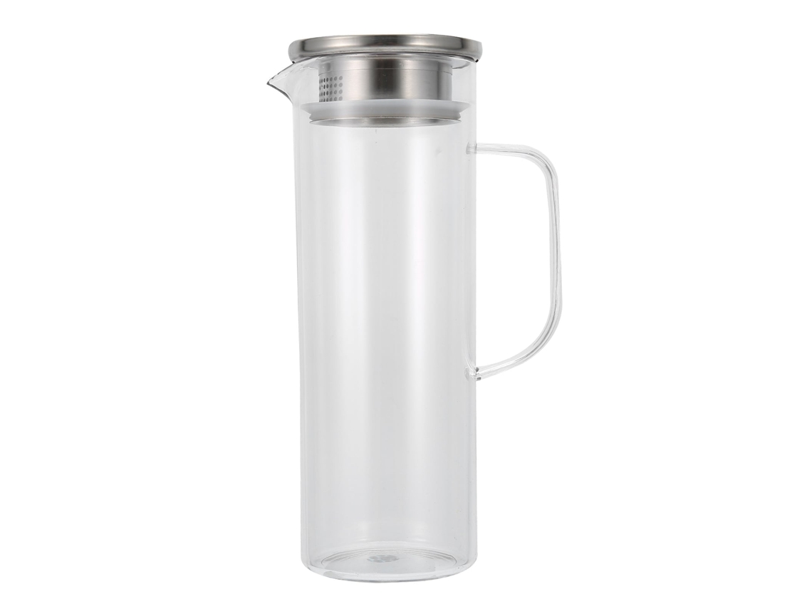 Eyf garrafa de Água Fria 1100ml Jarra de Suco com Tampa Inox Acrílico Resistente Fda