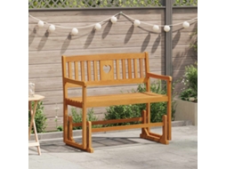 Vidaxl Banco Deslizante De Jardim Natural 110 X 59 X 97 Cm