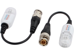 2 Unidades de Transceptor Balun Passivo de Vídeo Hd Cvi Tvi Ahd Trançado Utp Branco CHABERLU